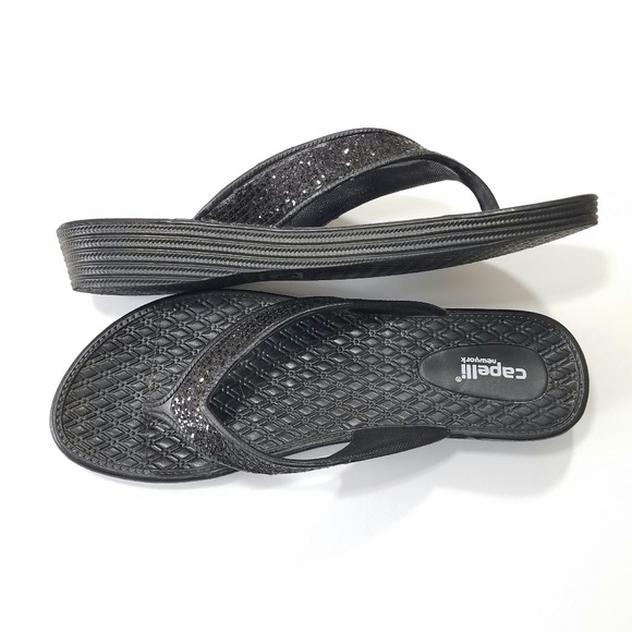 capelli flip flops black